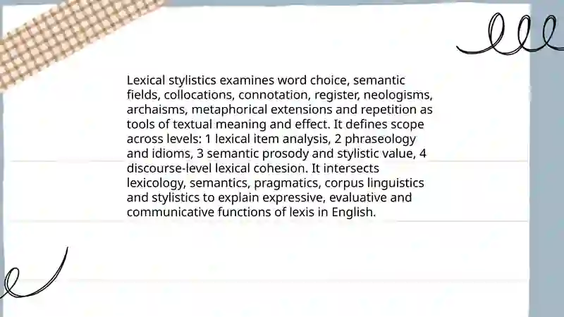 Lexical stylistics 3