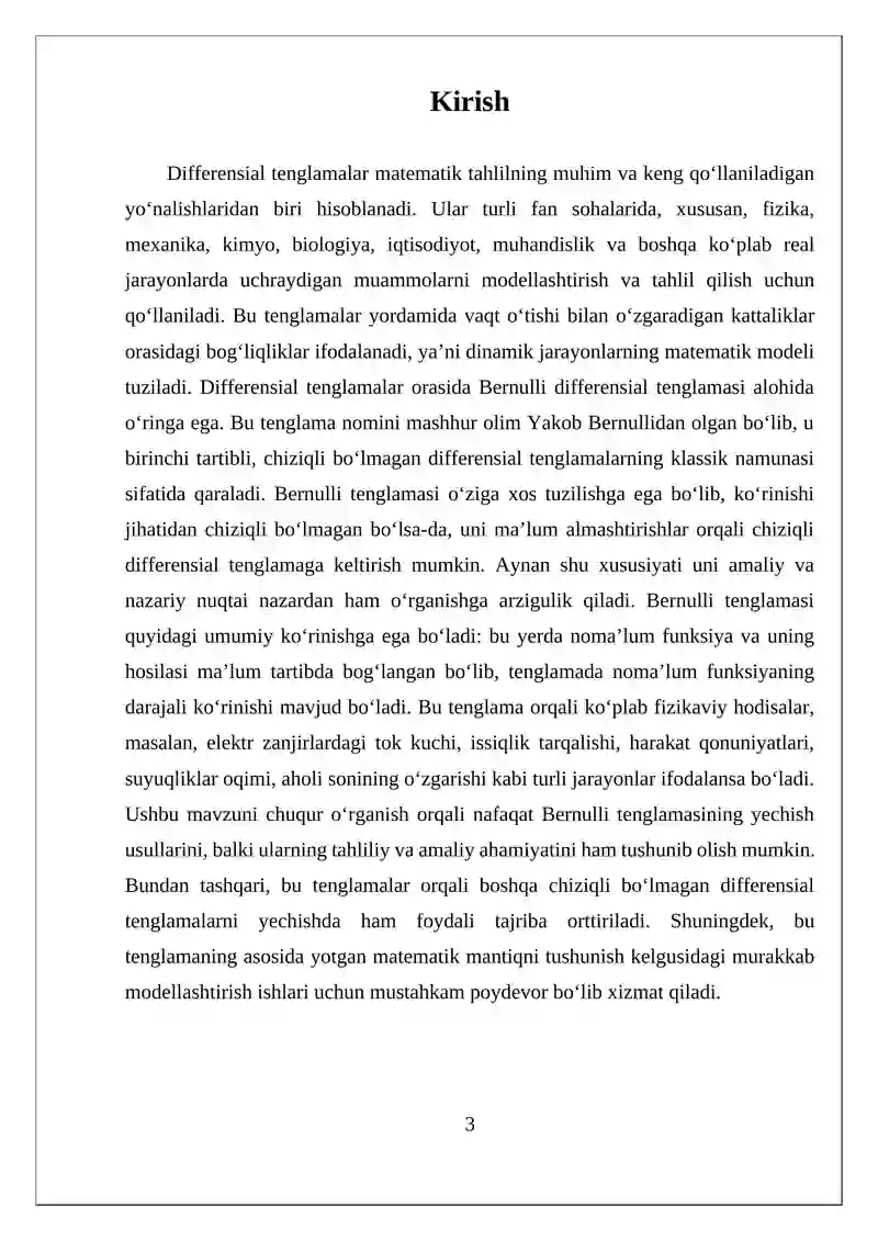 Bernulli differensial tenglamasi 3