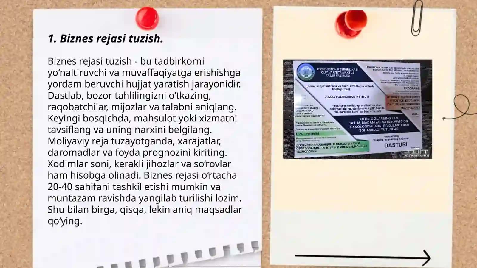 Biznesni boshqarish,rejalashtirish,moliyalashtirish 3