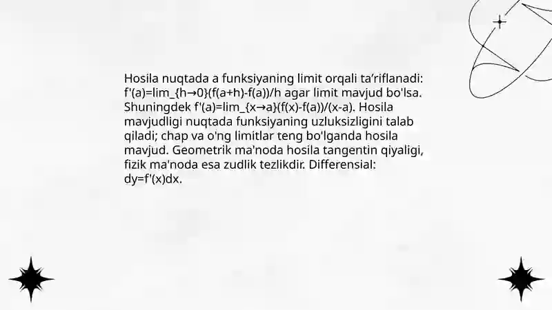 Hosila va Differensiali 3