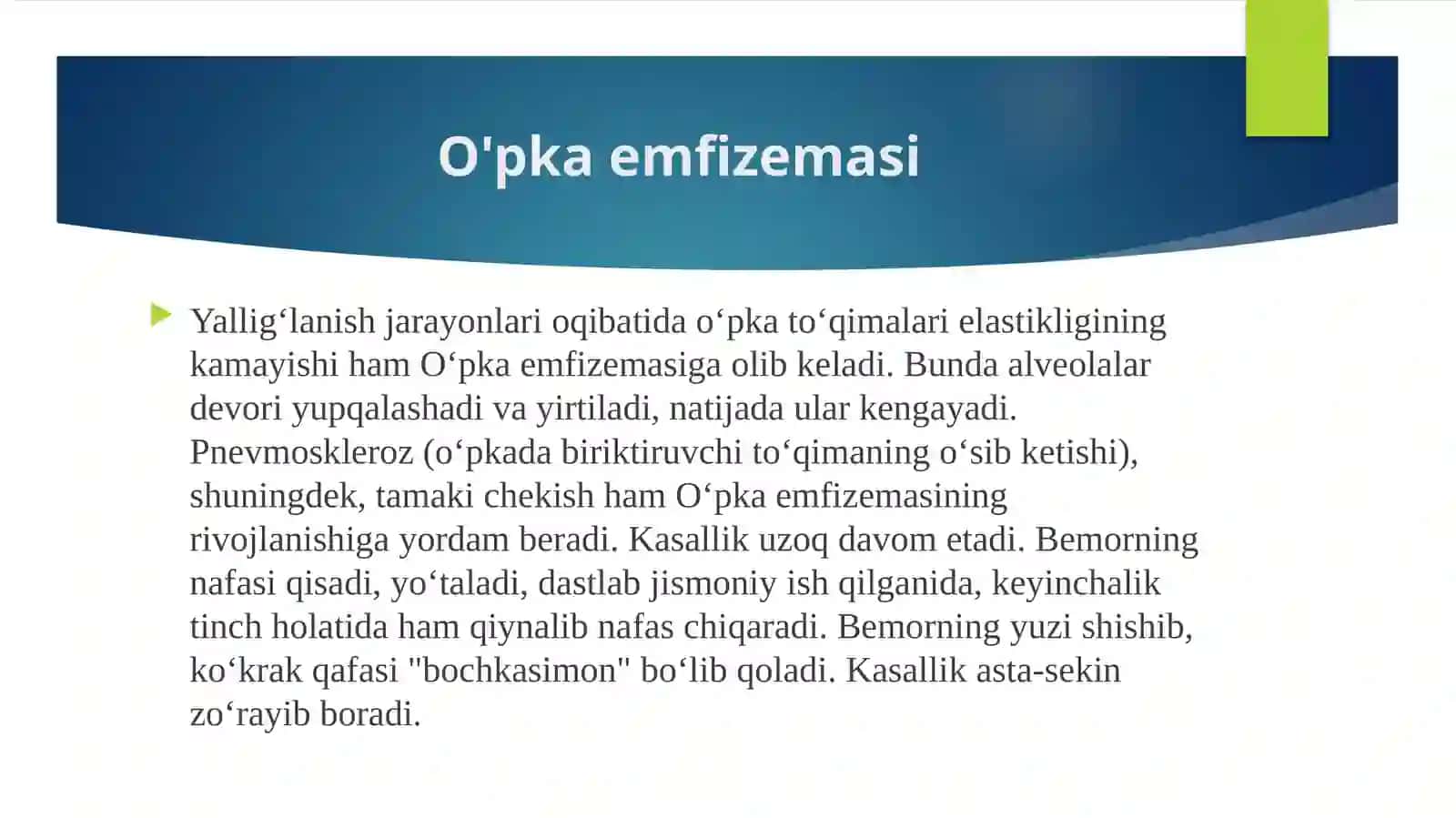 O'pkaemfizemasi 3