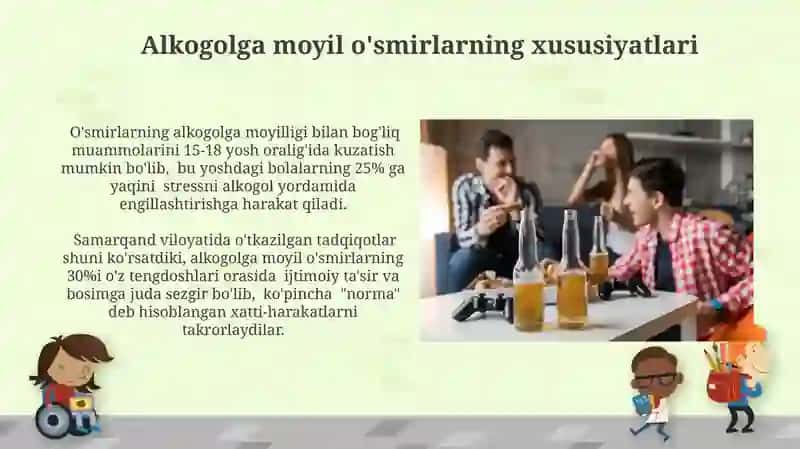 Alkogolga moyil o'smirlar bilan ijtimoiy-pedagogik faoliyat 3