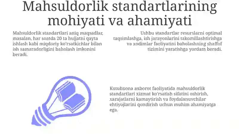 Mahsuldorlik standartlari 3
