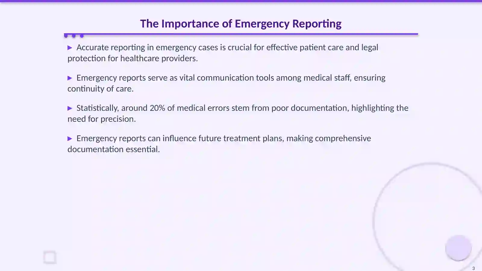 Emergency Case Documentation: A Doctor's Report 3