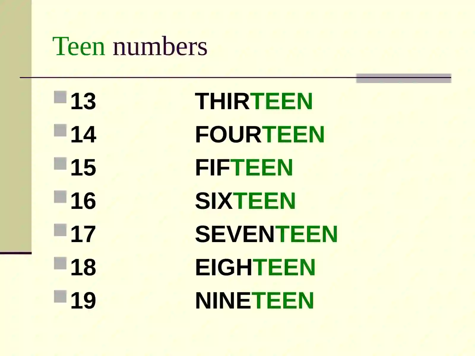 Cardinal and ordinal numbers 3