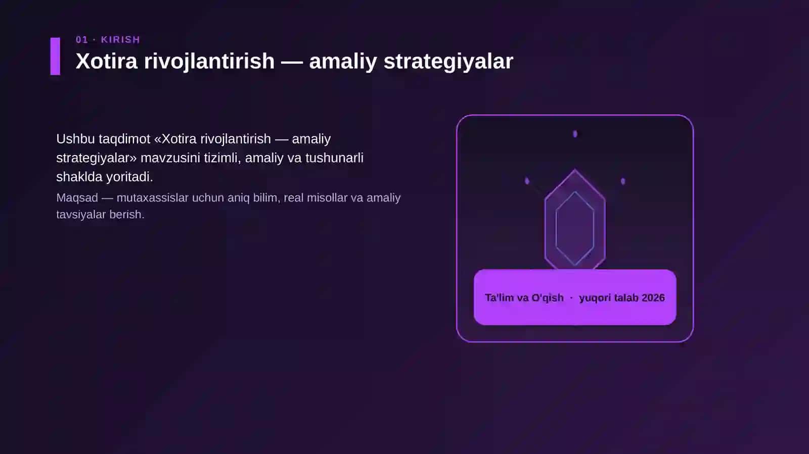 Xotira rivojlantirish — amaliy strategiyalar 3