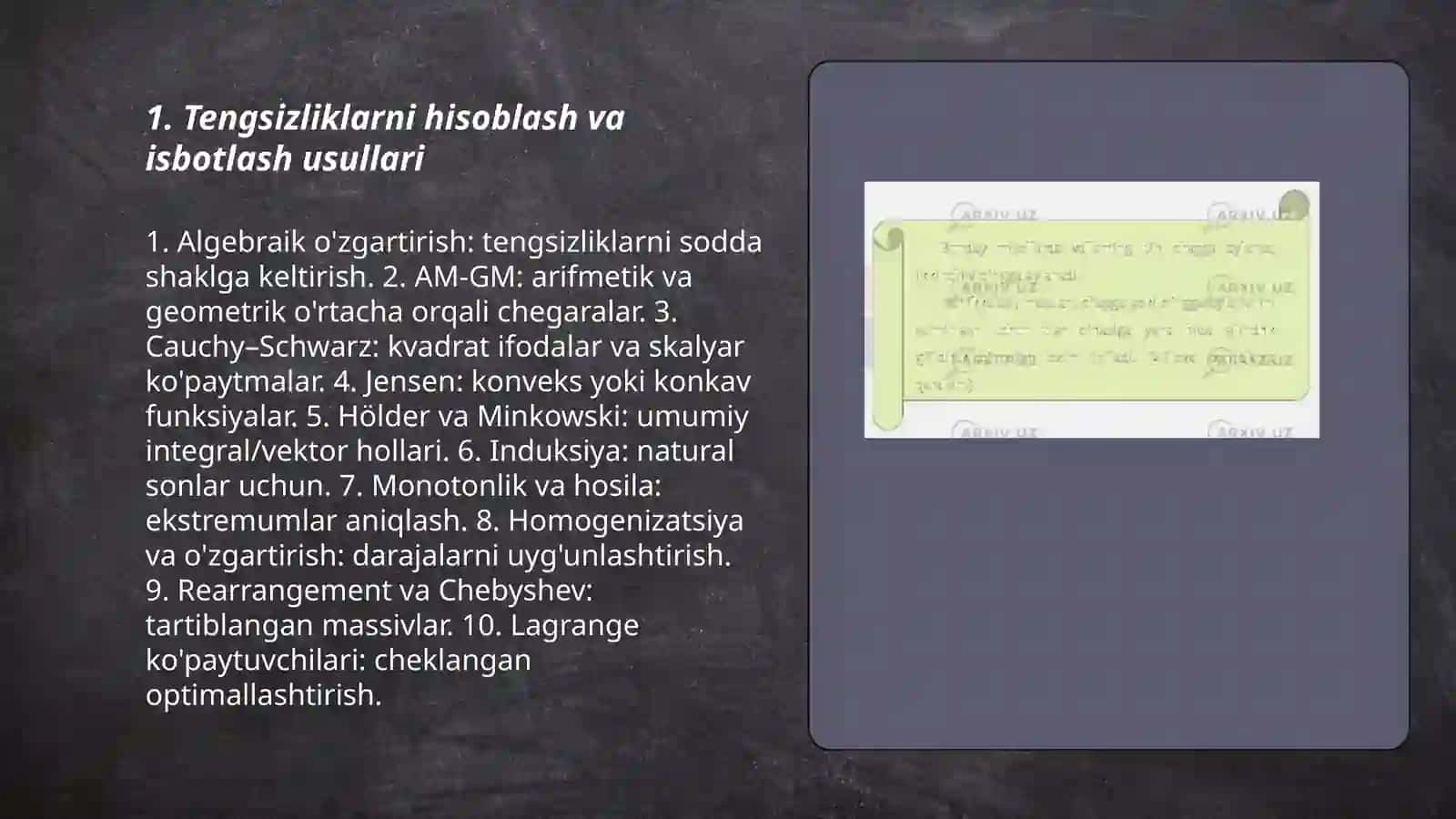 Hisoblashga va isbotlashga doir masalalar yechish 3