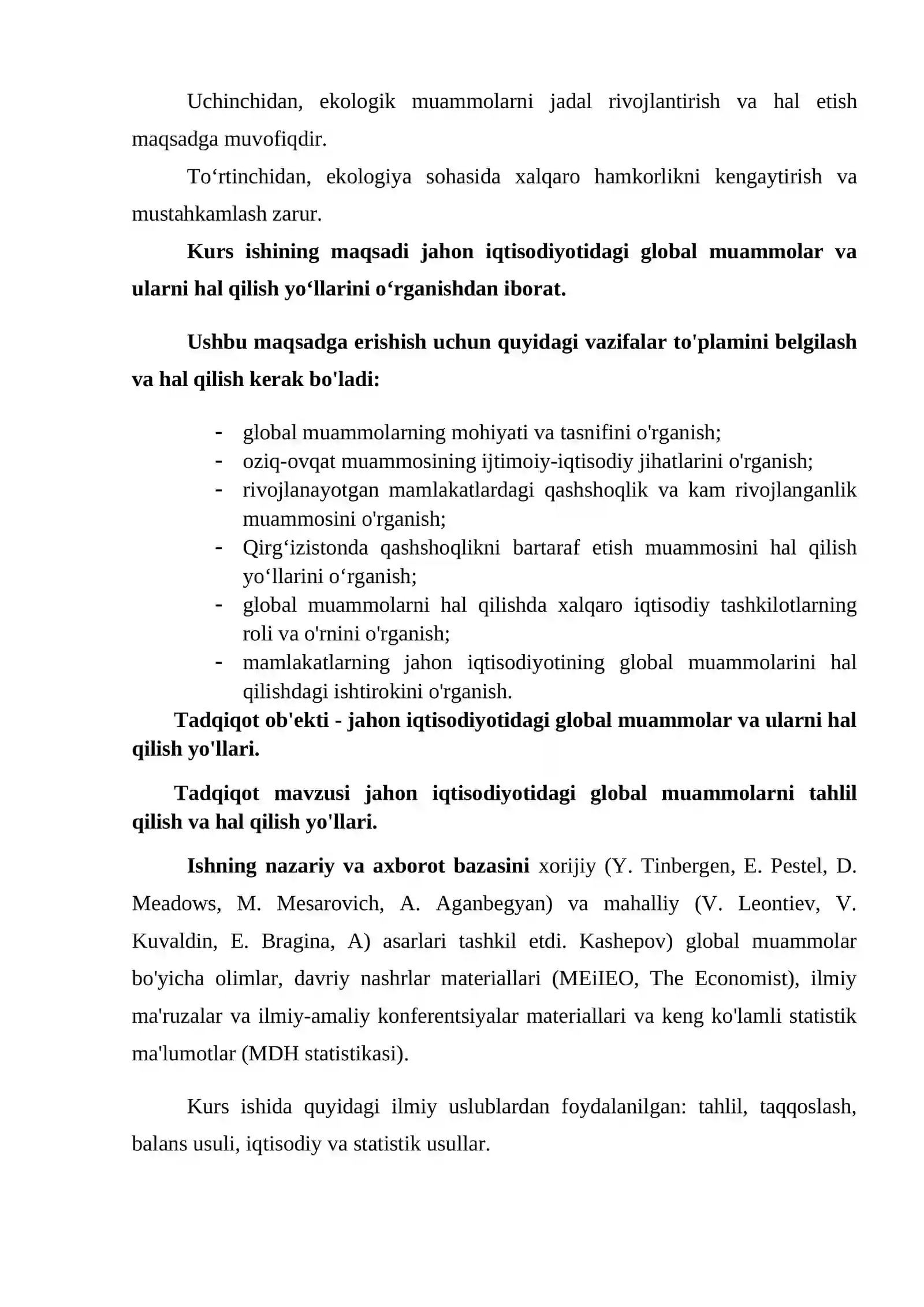 GLOBAL IQTISODIYOTNI RIVOJLANTIRISH FANIDAN TAYYORLAGAN 3