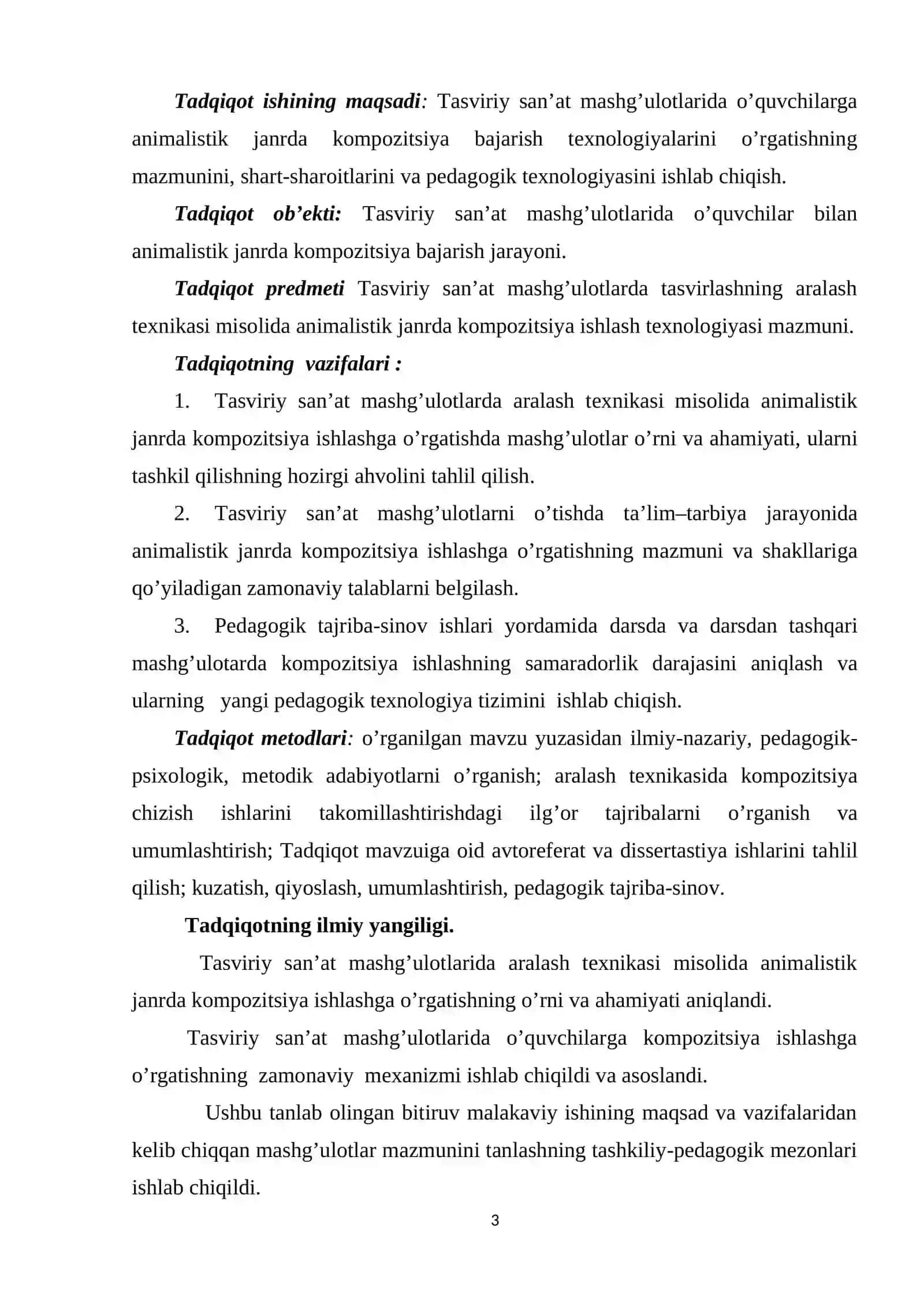 Animalistik janrda kompozitsiya bajarish texnologiyasi (aralash texnikasi misolida) 3