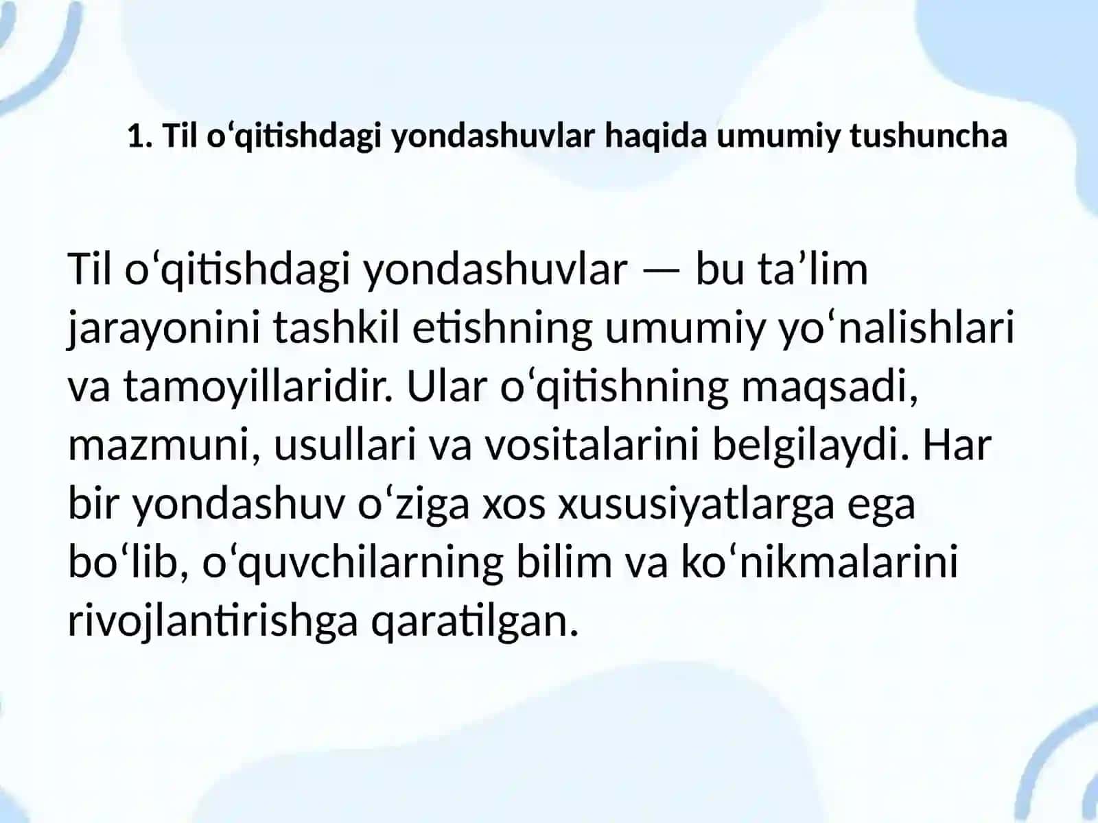 TIL O‘QITISHDAGI YONDASHUVLARNING ONA TILINI O‘QITISHGA XOSLANISHI 3