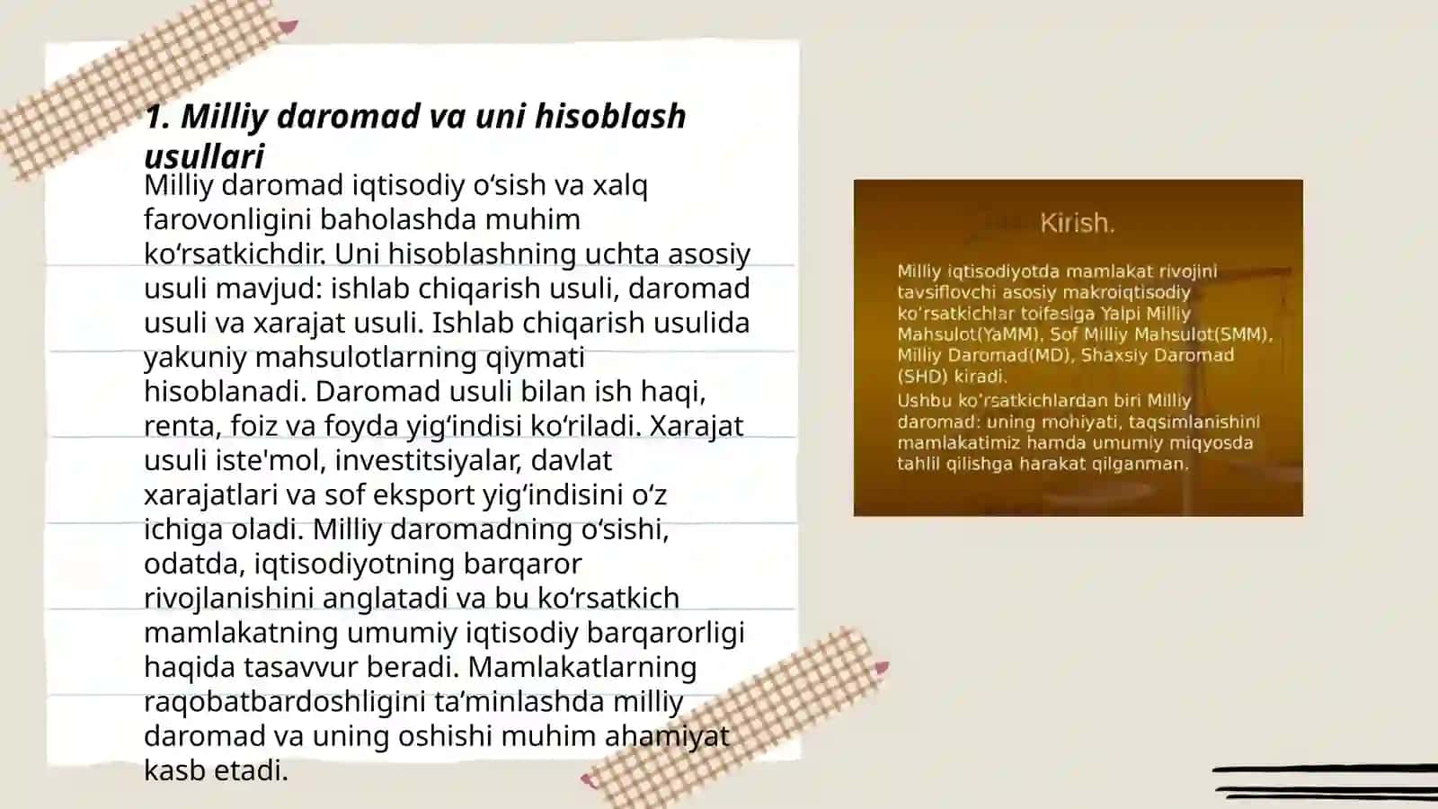 Milliy iqtisodiyot va uning makroiqtisodiy oʻlchamlari 3