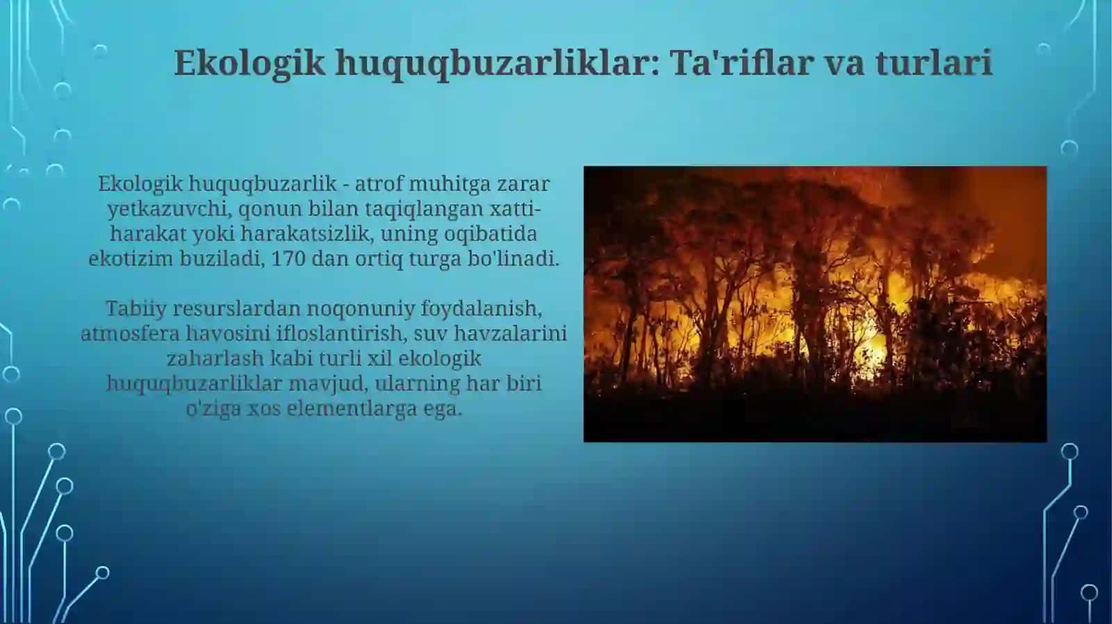 Ekologiya huquqi-Ekologik huquqbuzarlik tushunchasi 3