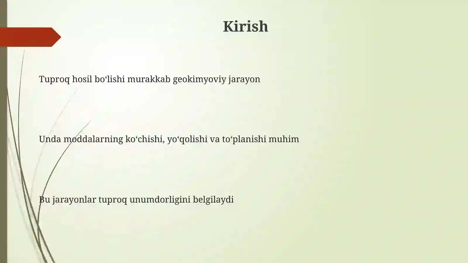 Tuproqpaydobo‘lishidamoddalarningyo‘qolishivato‘planishi 3