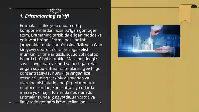 Eritmalarning xossalari 3