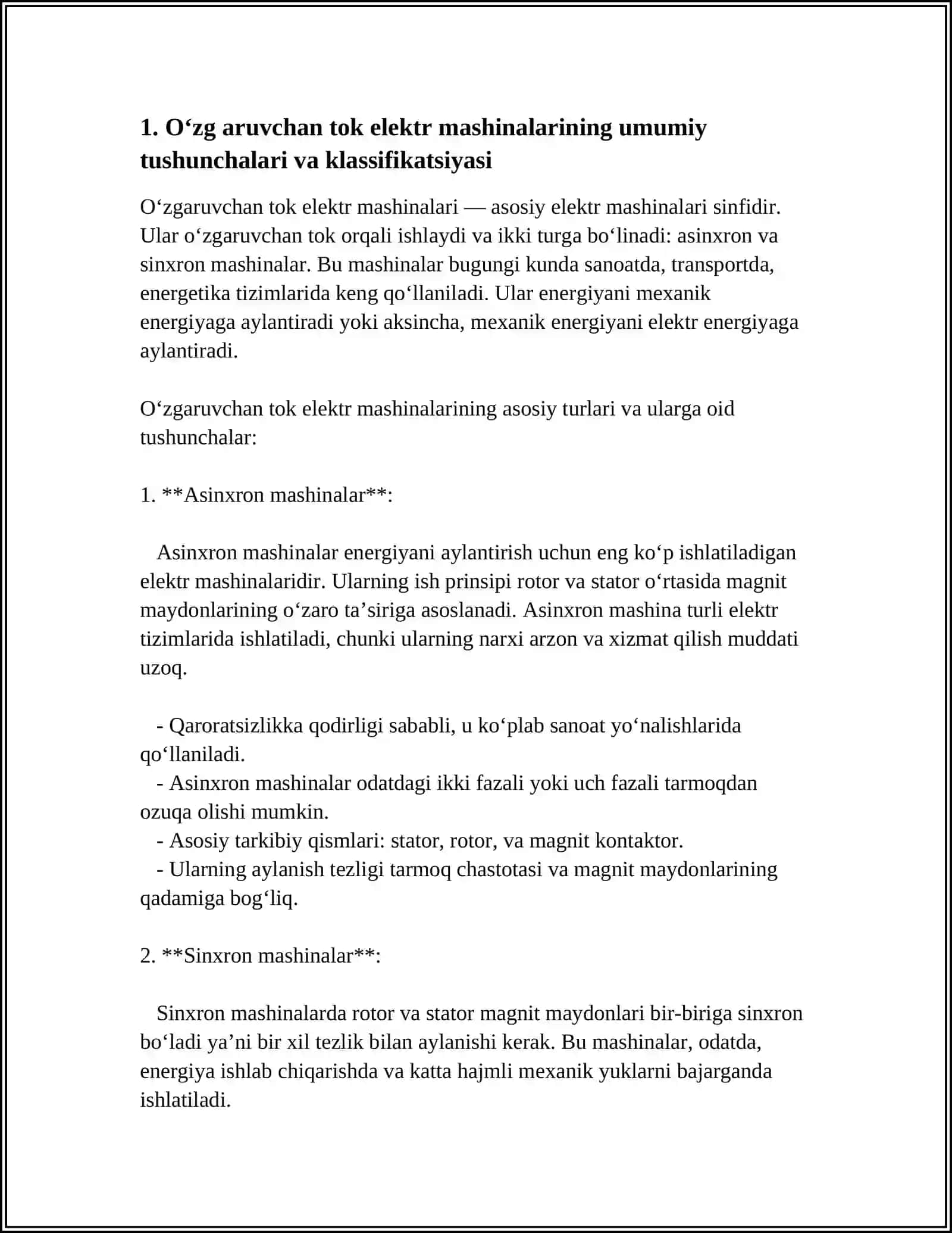O'ZGARUVCHAN TOK ELEKTR MASHINALARI 3