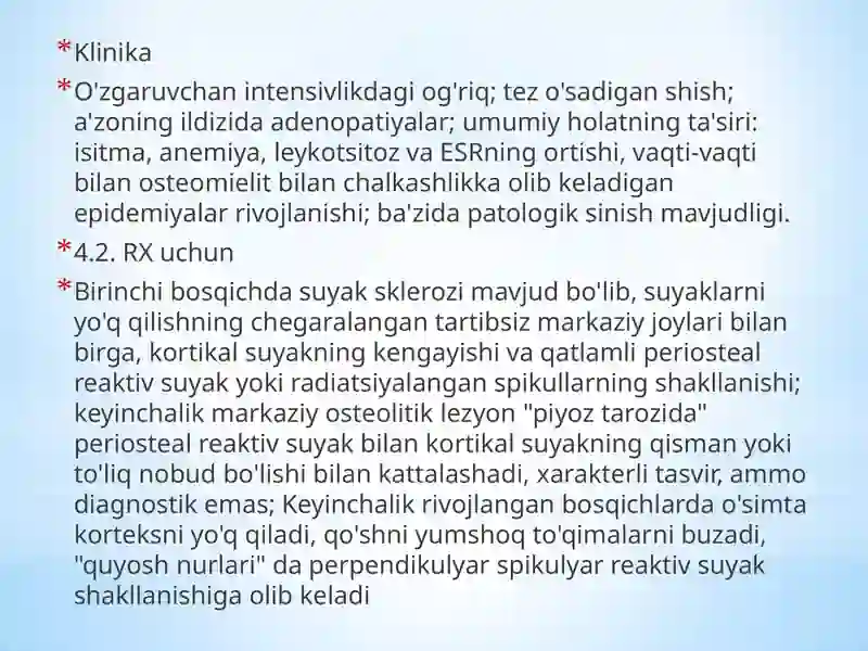 Suyak to’qimasi o’smalari 3