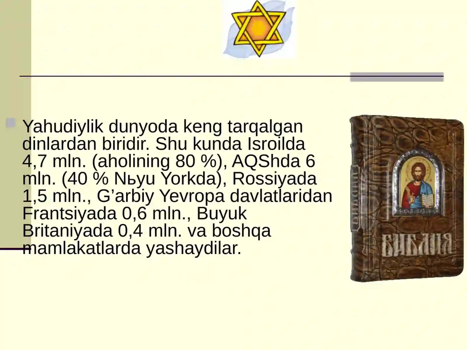 Yahudiylik ta'limoti, an'ana va marosimlari 3
