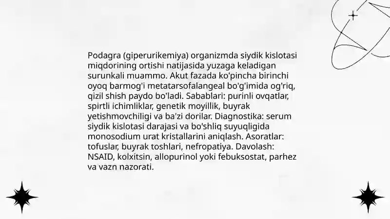 Podagra (giperurikemiya) 3
