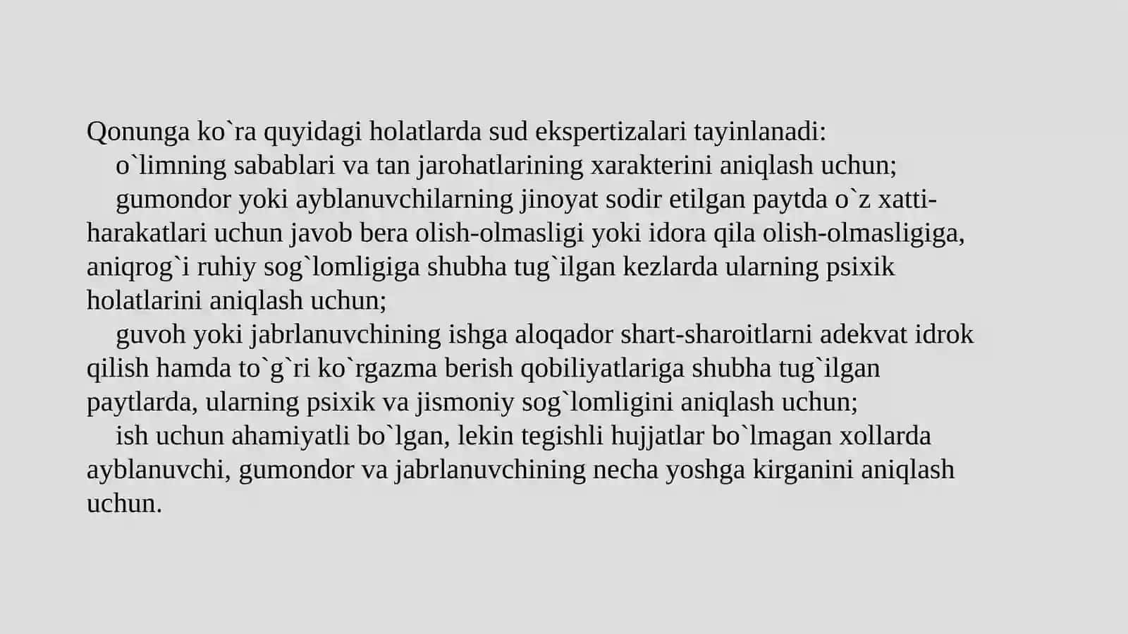Sud-psixologik ekspertiza qachon va kimlar tomonidan belgilanadi. 3