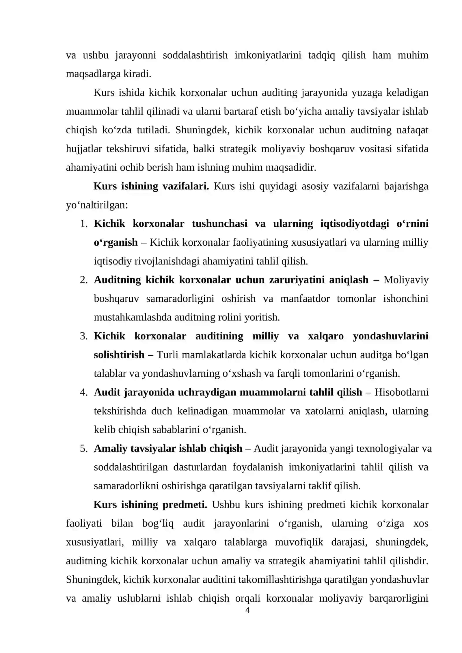Kichik korxonalar auditing xususiyati 3