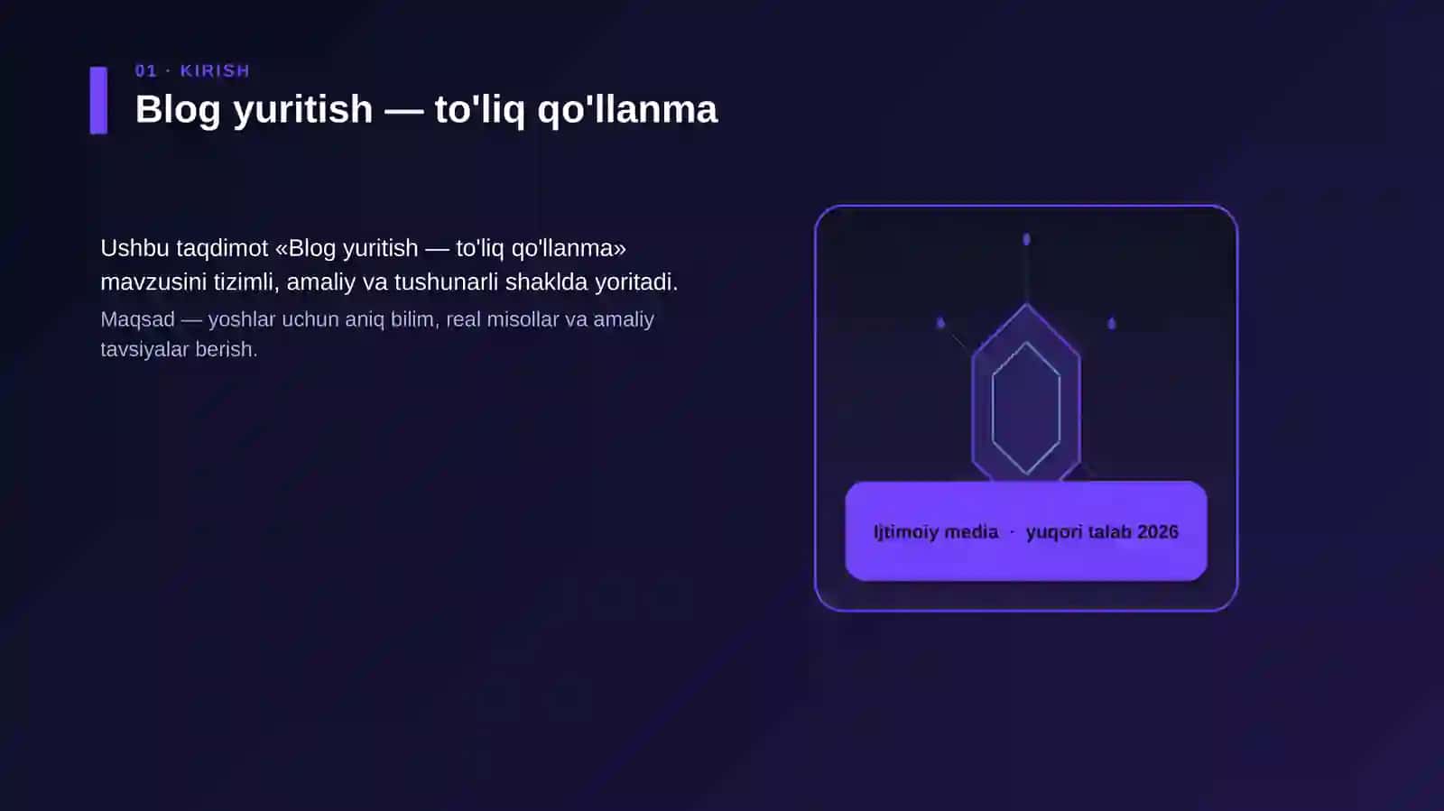 Blog yuritish — to'liq qo'llanma 3