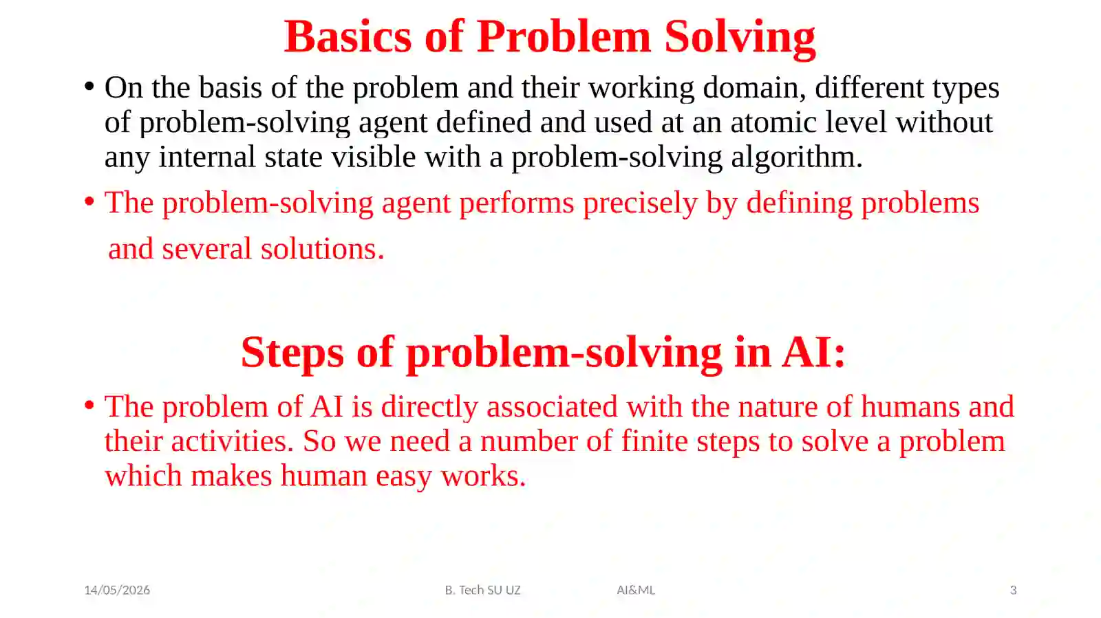 Artificial Intelligence 3