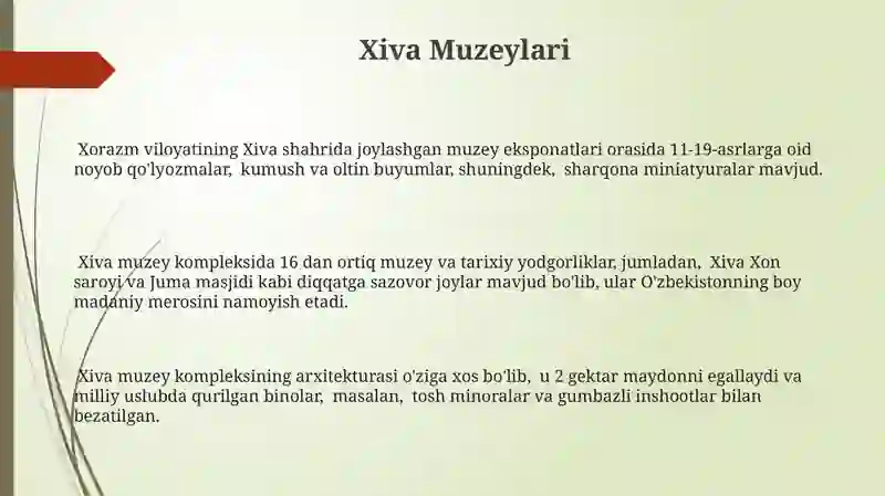 Xiva Muzeylari 3