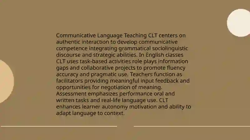 Communicative Language Teaching in English classes 3