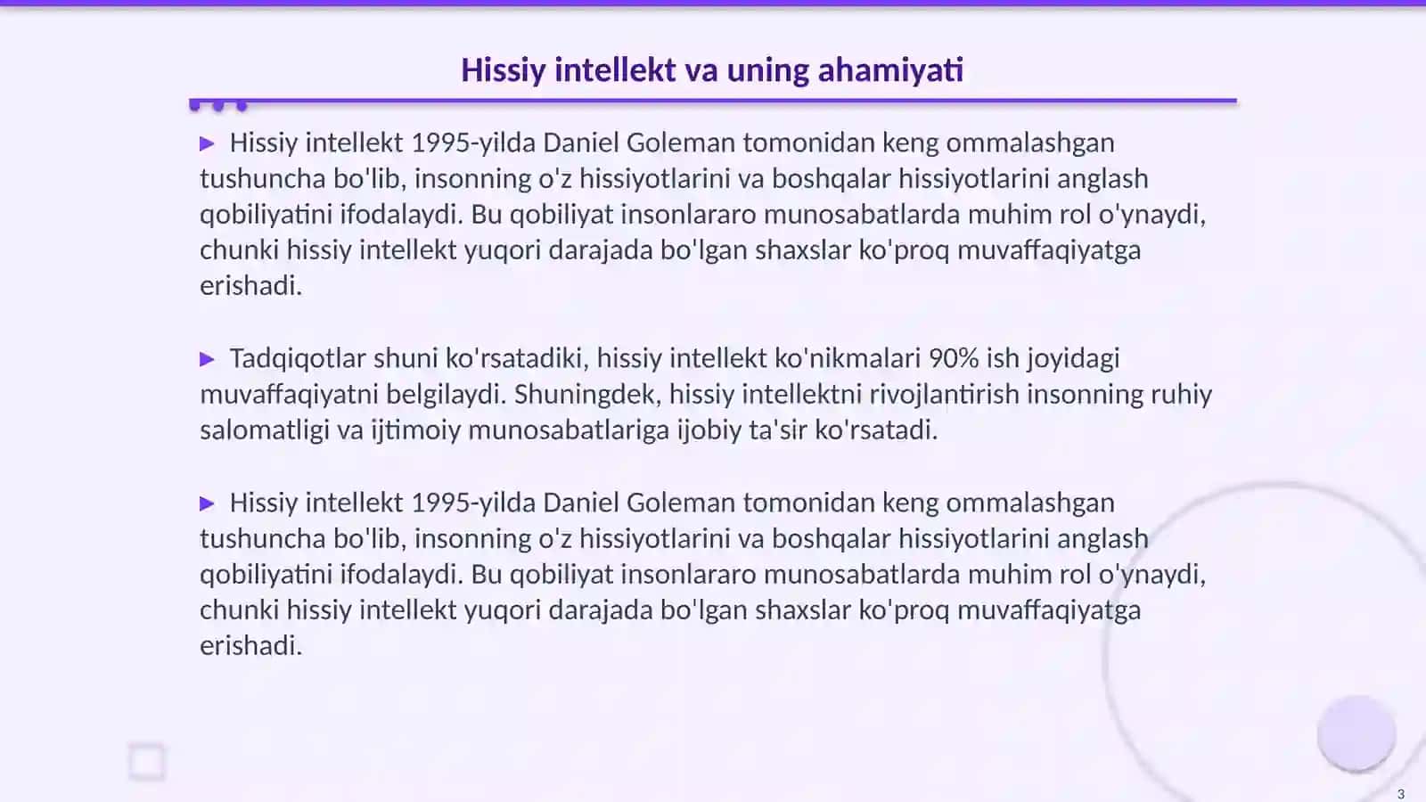 Shaxsiyning hissiy va idoraviy sohasi 3