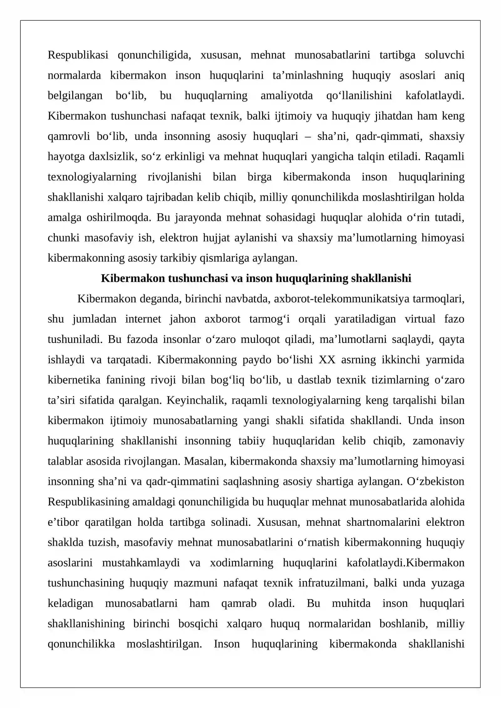 Kibermakonda Inson Huquqlarining Nazariy Asoslari va Ularning Tartibga Solishning Huquqiy Metodlari 3