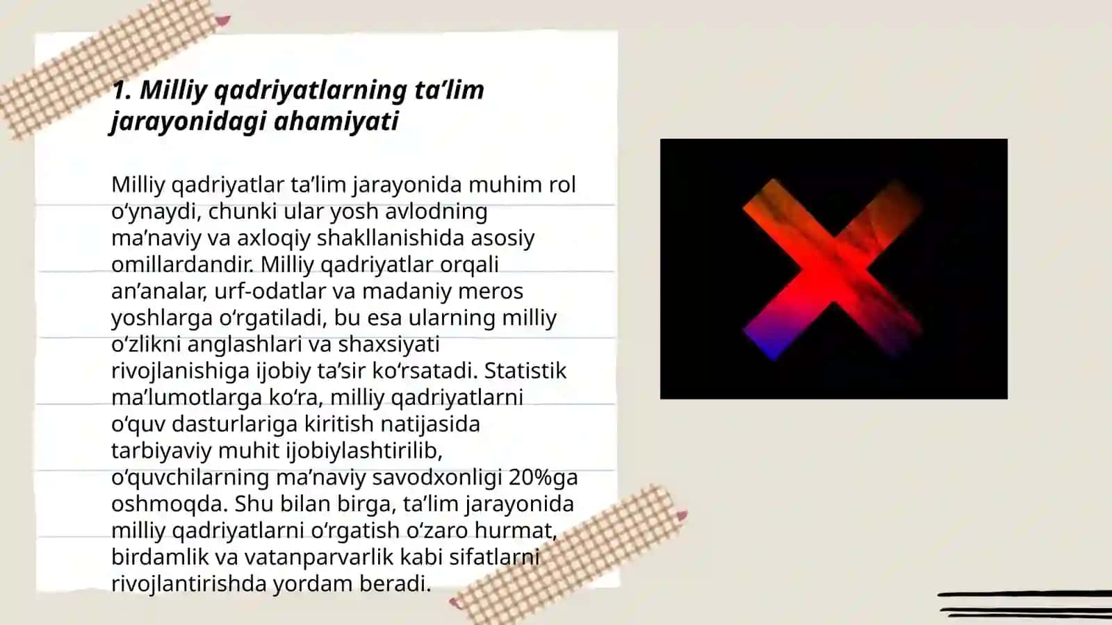 Milliy qadriyatlarni o'rni 3