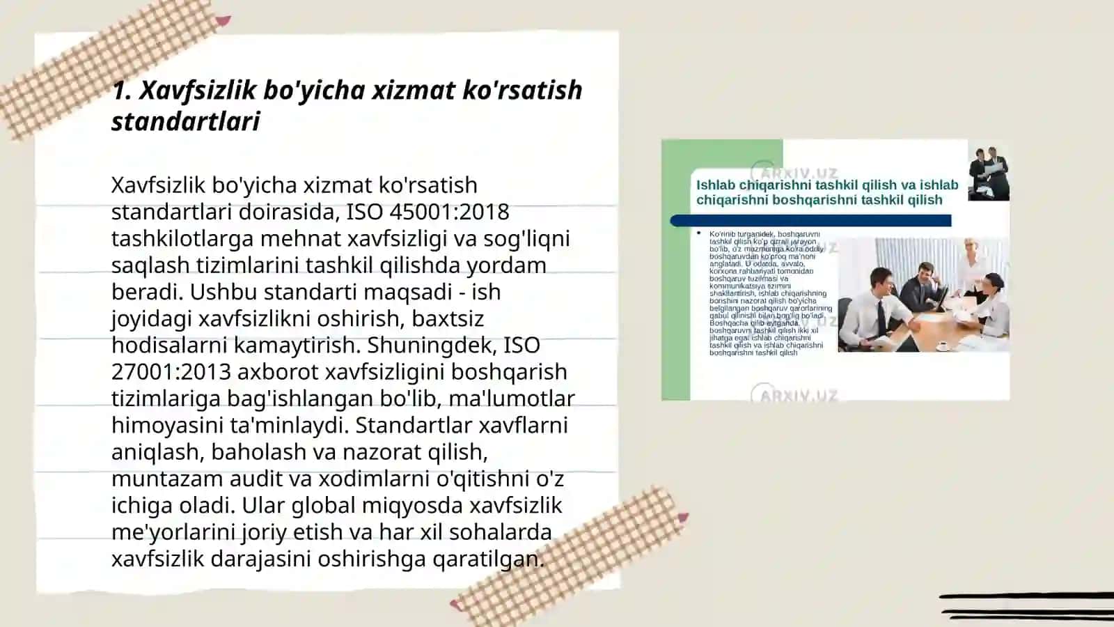 Xodimlarning xavfsizlik faoliyatini tashkil qilish charo tadbirlar 3