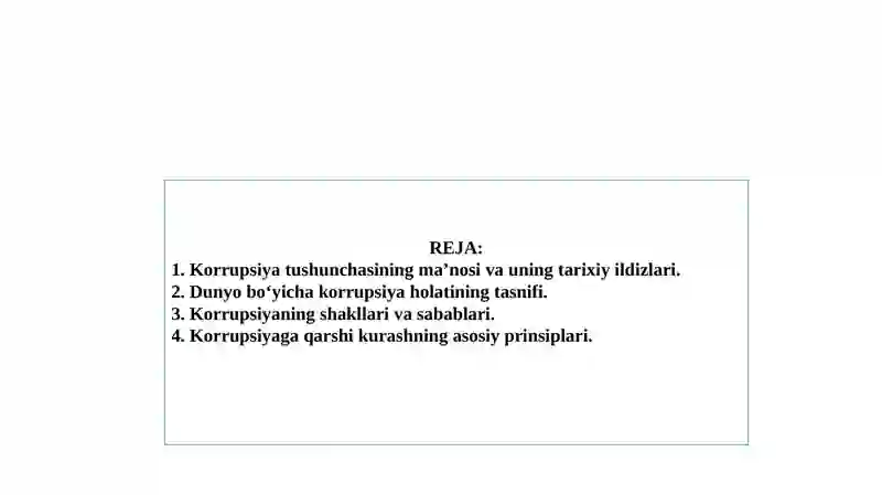 Korrupsiyaning mohiyati, oqibatlari va unga qarshi kurash mexanizmlari 3