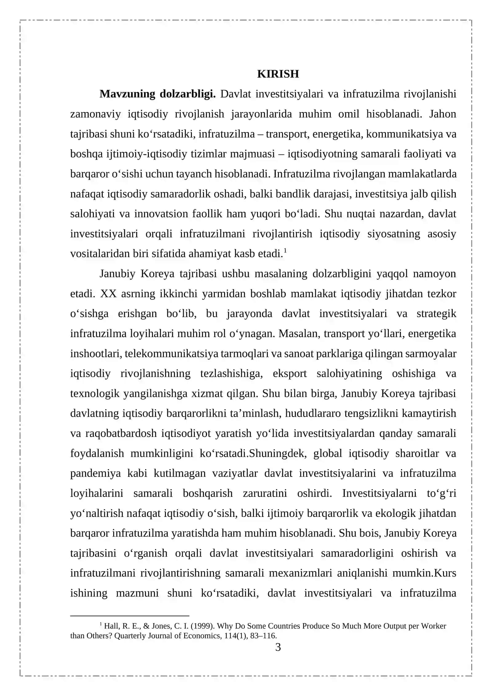 Davlat investitsiyalari va infratuzilma rivojlanishi (Janubiy Korea misolida) 3