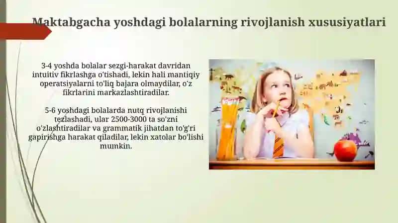 Maktabgacha yoshdagi bolalarda rivojlanishi va taʼlim tarbiyasining oʻziga xosligi 3