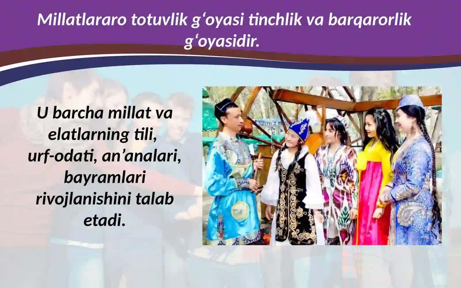 O‘zbekistonda millatlararo munosabatlar va bag‘rikenglik 3