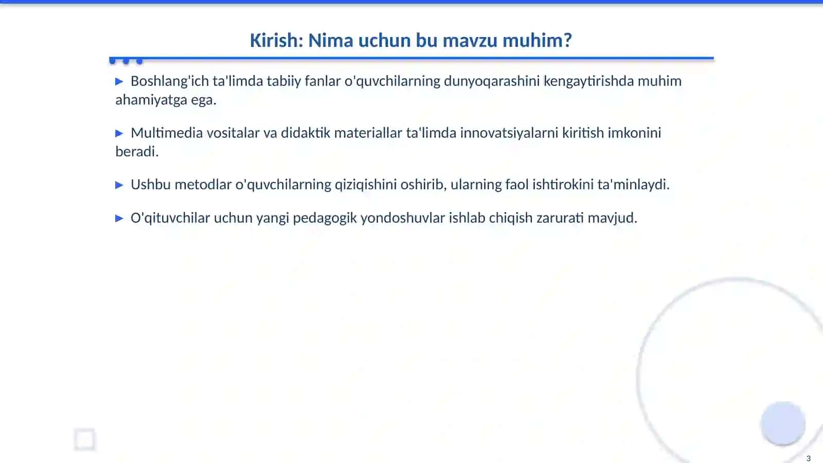 Multimedia Vositalar va Didaktik Materiallar: Boshlang'ich Ta'limda Tabiiy Fanlar 3