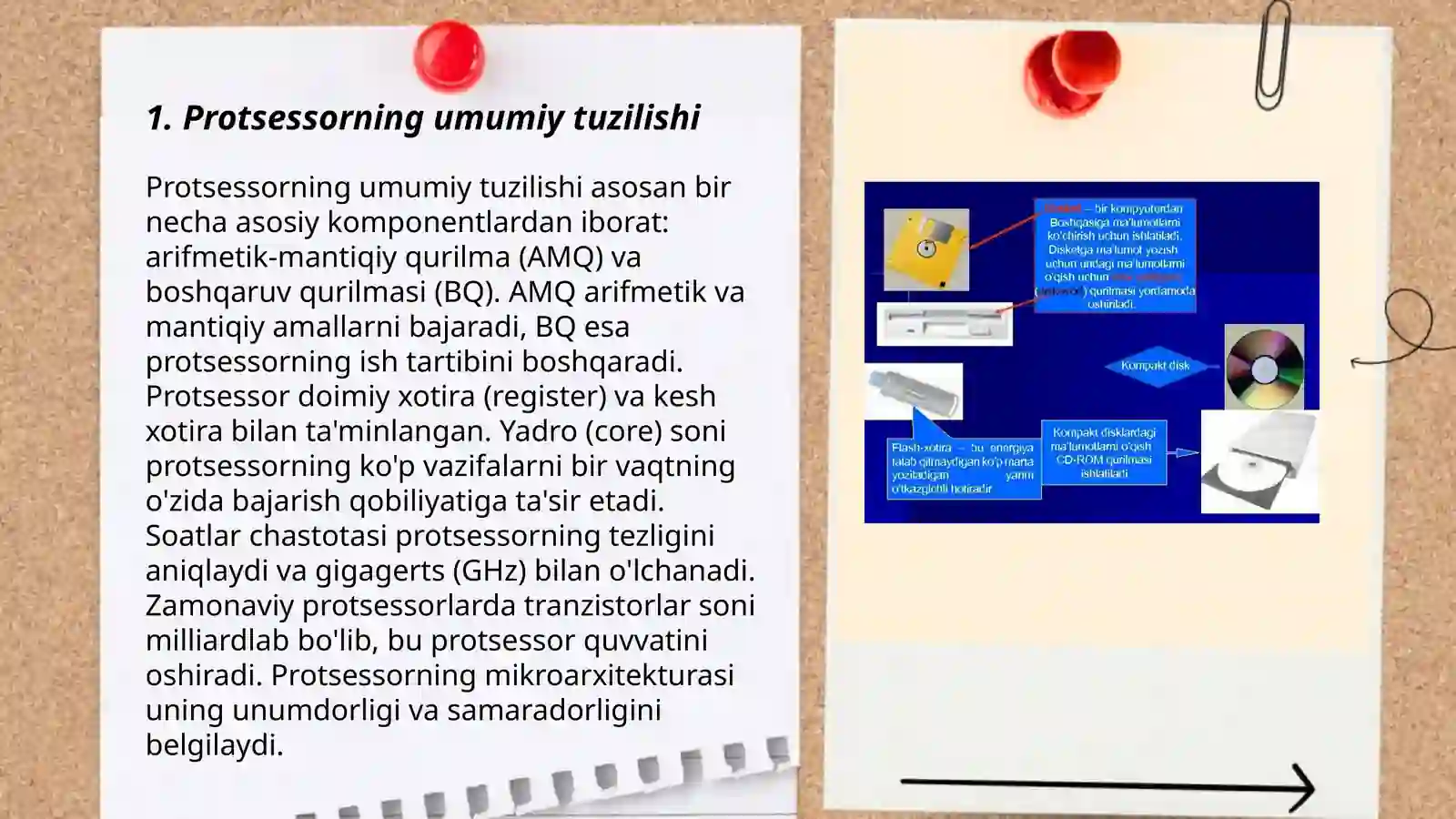 Protsessorlar tuzilishi, protsessorlarning ichki registrlari 3