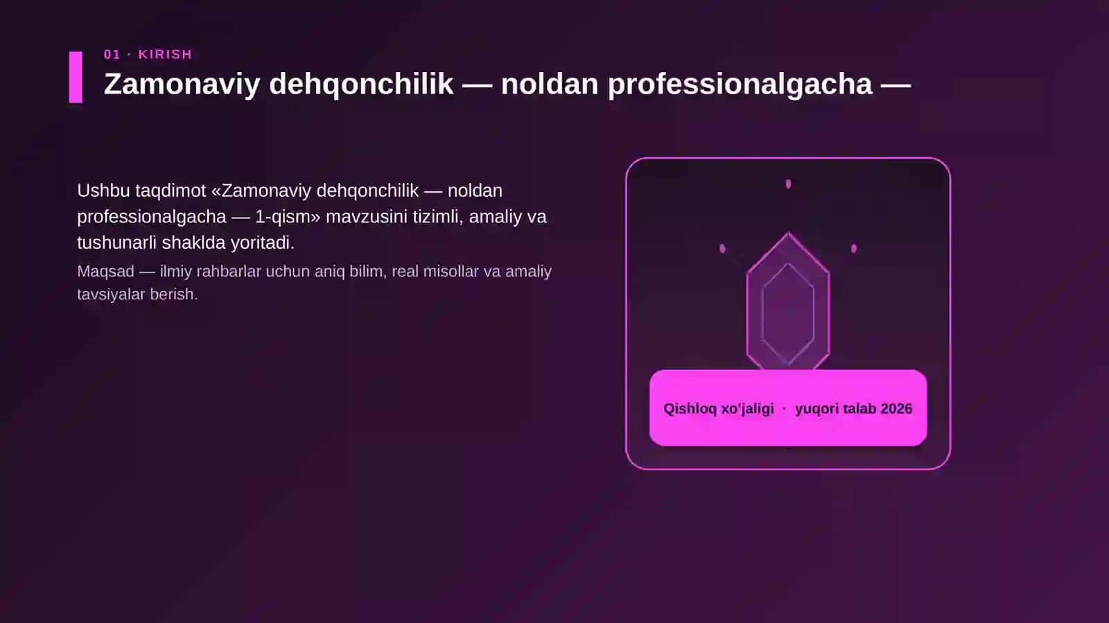 Zamonaviy dehqonchilik — noldan professionalgacha — 1-qism 3