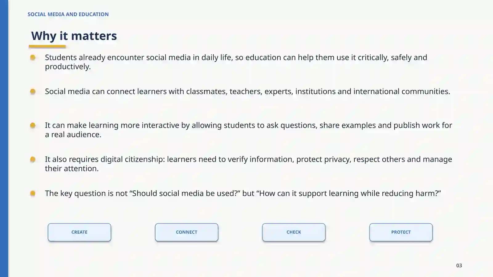 SOCIAL MEDIA AND EDUCATION 3
