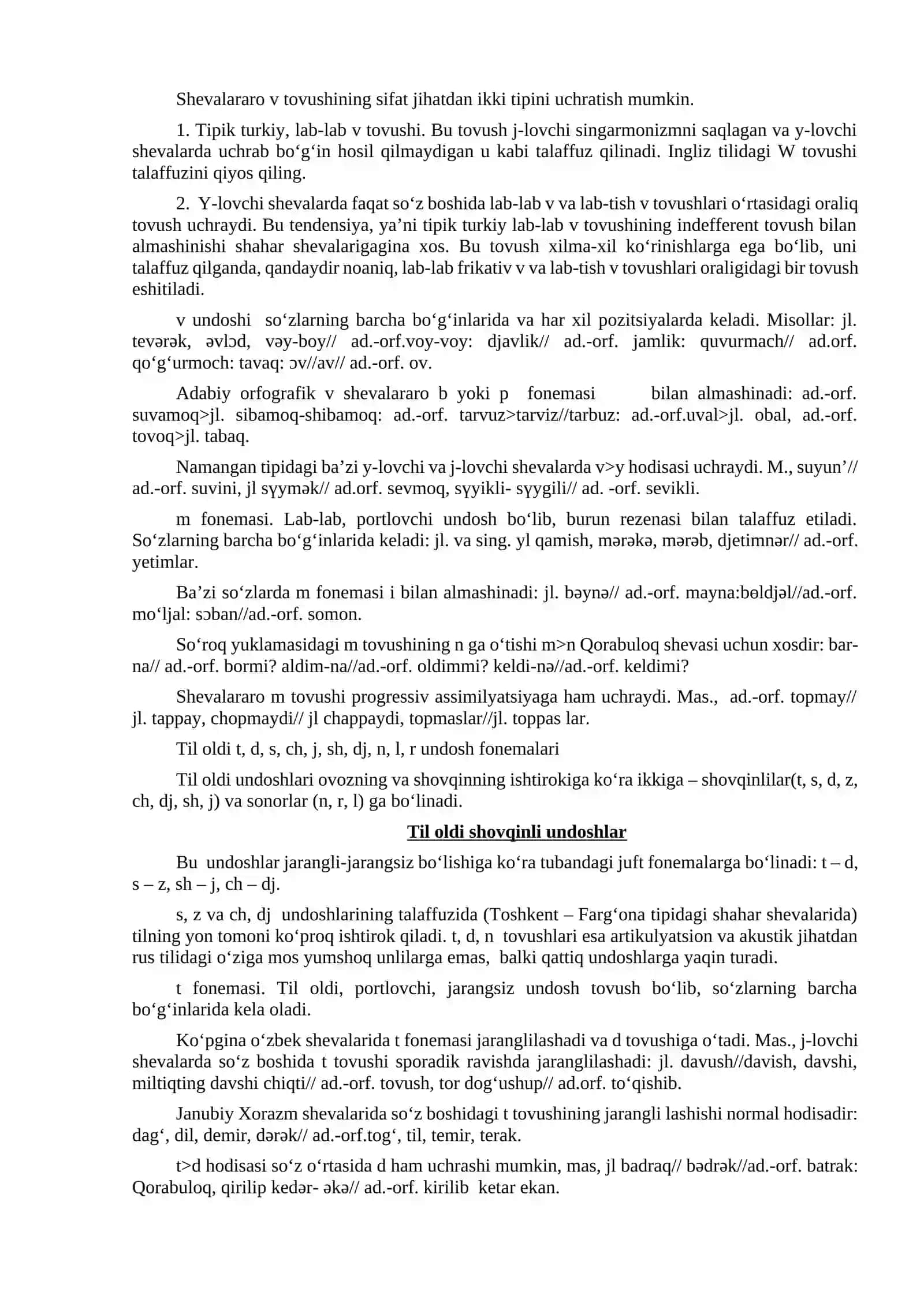 O‘ZBEK XALQ SHEVALARIDA FONETIK JARAYONLAR 3