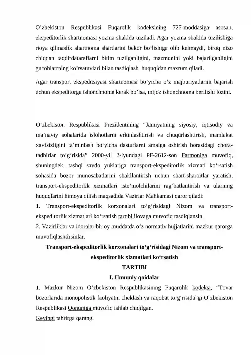 TRANSPORT EKSPEDITSIYASI SHARTNOMASI 3