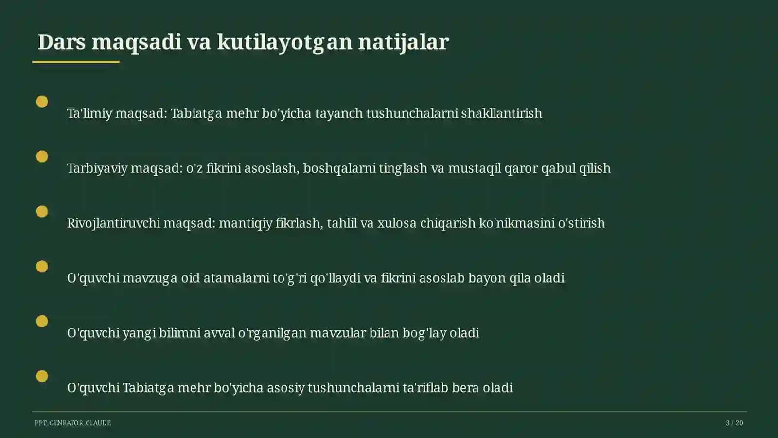 Tabiatga mehr (3-sinf) 4