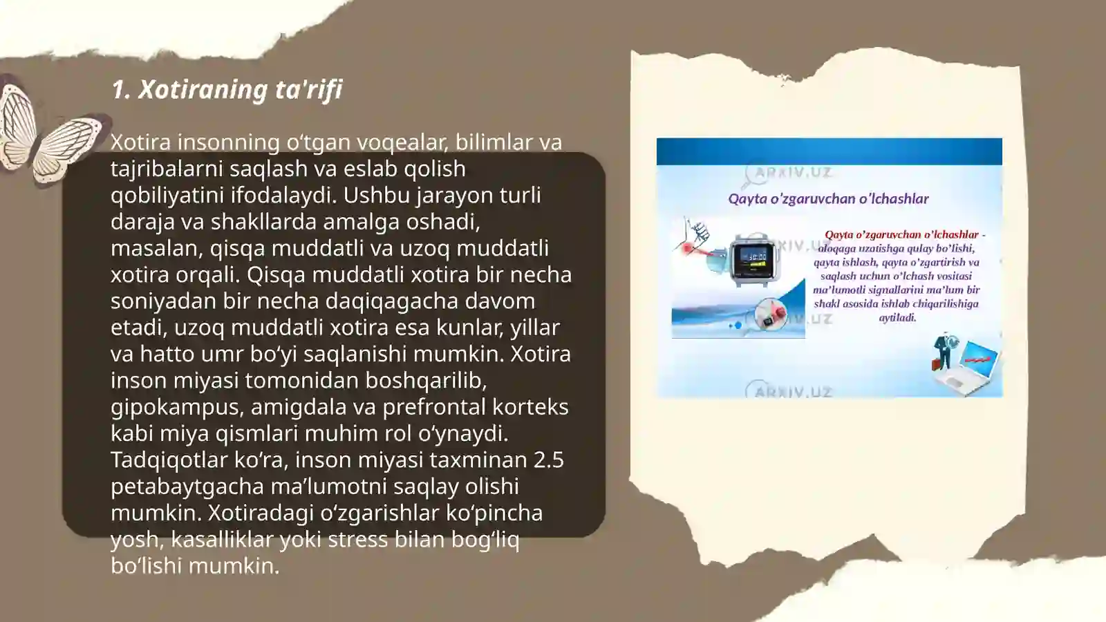 Xotira xaqida tushuncha va uning nerv fiziologik asosi 3