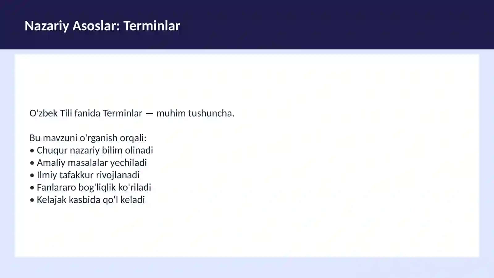 O'ZBEK TILI Arxaizmlar 3