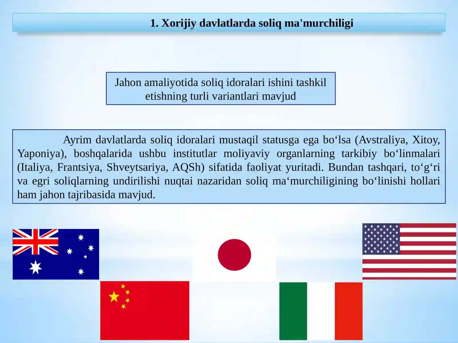 Soliq ma'muriy faoliyatga oshirishda xorijiy mamlakatlar tajribasi 3