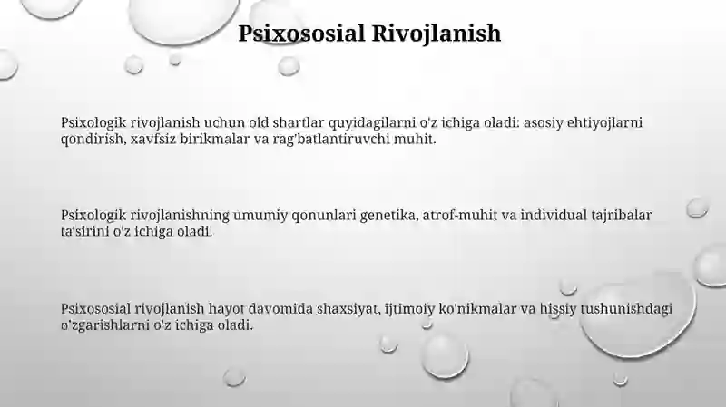 Psixik taraqqiyotning umumiy qonuniyatlari va dastlabki shartlari 3