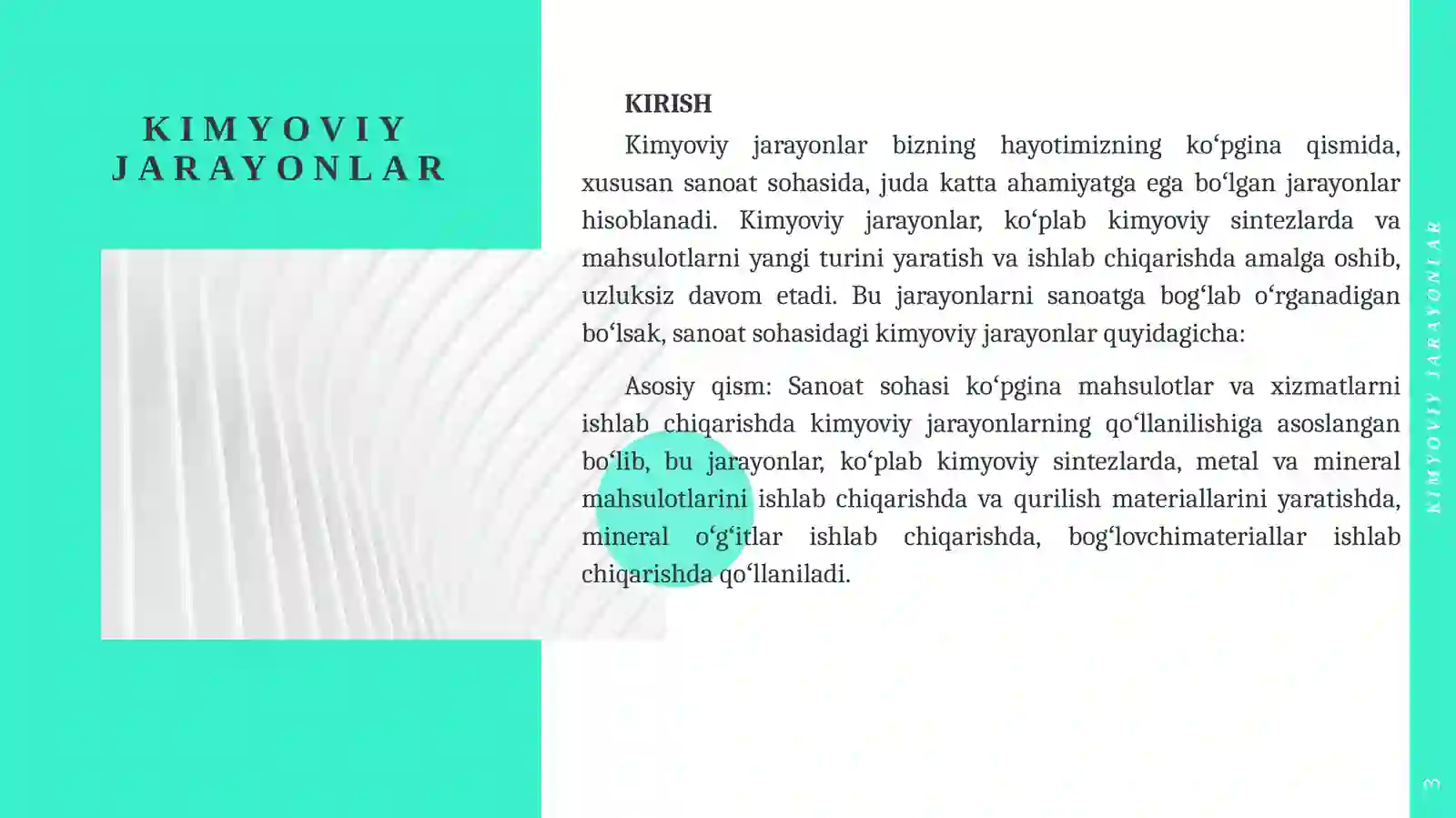 Kimyoviy jarayonlar 3