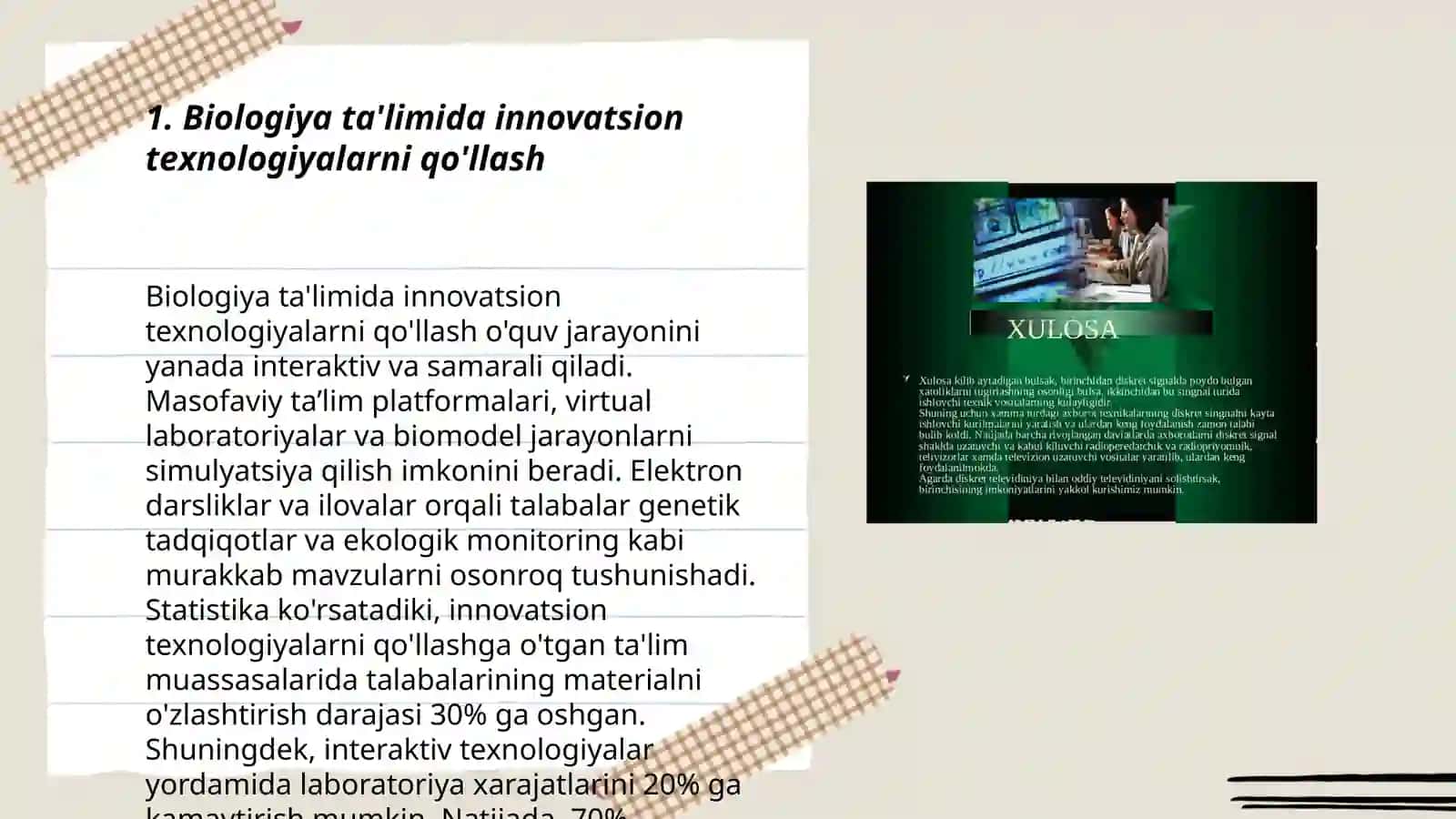 Biologiya òqitish metodikasining dolzarb muammolari 3