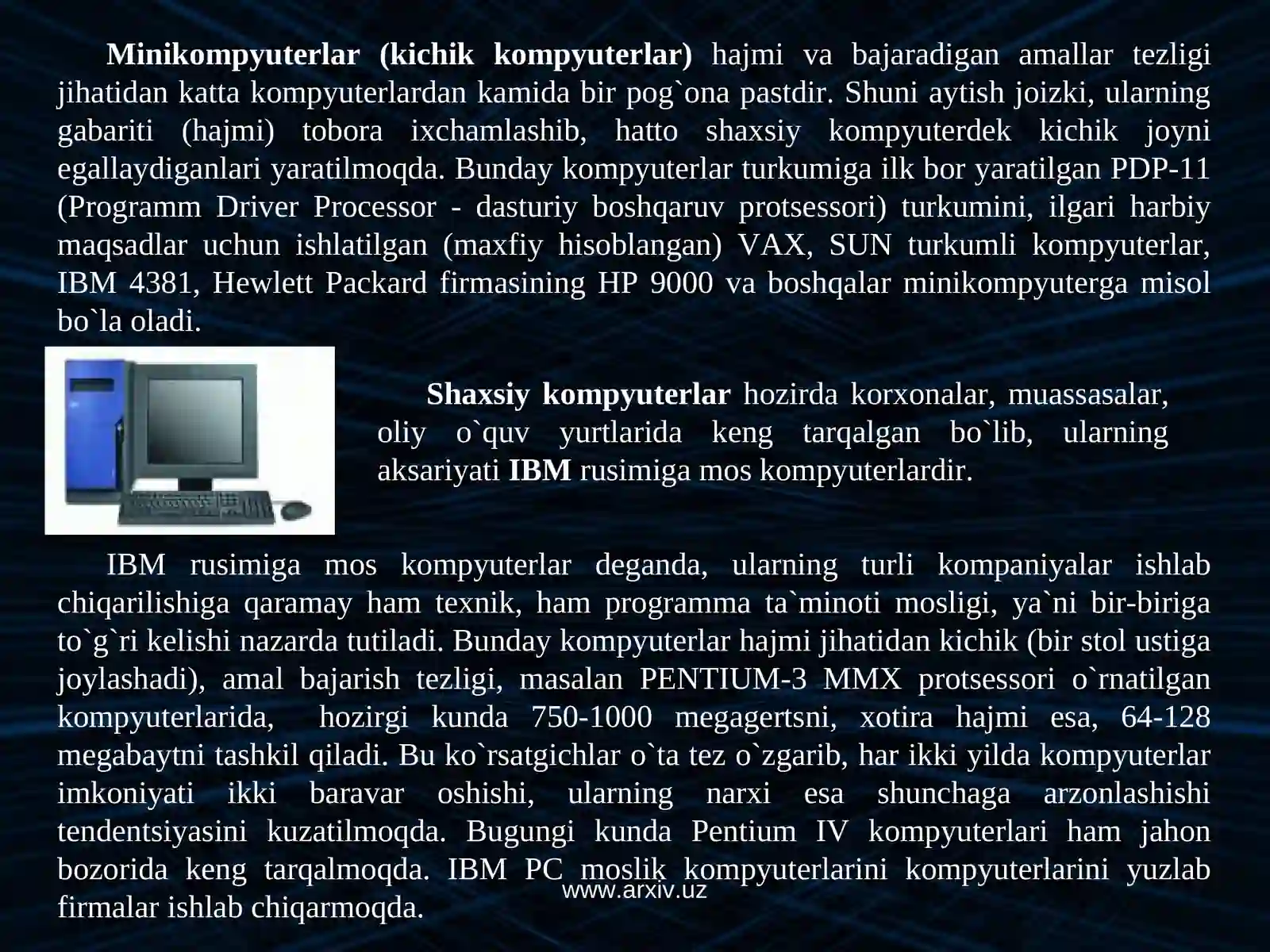 Shaxsiy kompyuterning dasturiy ta'minoti 3
